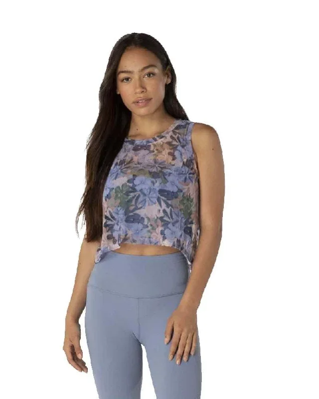 Botanical Bouquet Mesh Balanced Cropped Tank