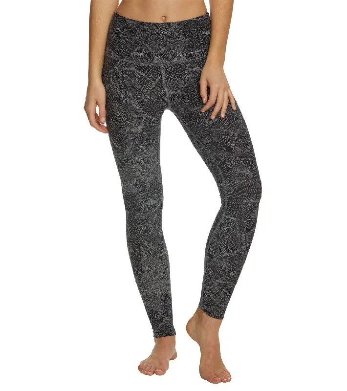 Beyond Yoga High Waisted Print 7/8 Yoga Leggings Black/White Fossilized