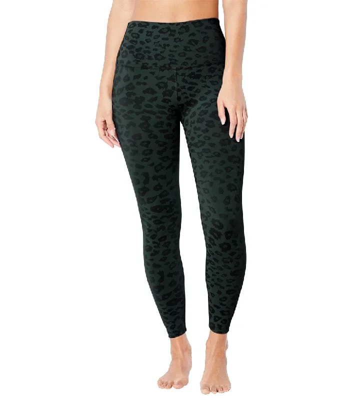 Beyond Yoga Leopard High Waisted 7/8 Yoga Leggings Hunter Green