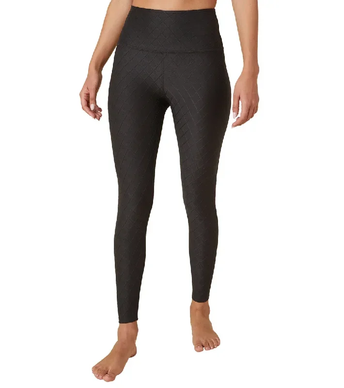 Beyond Yoga Quilted High Waisted Midi Legging Jet Black Quilted