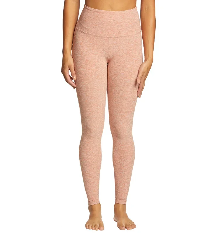 Beyond Yoga Spacedye High Waisted Caught In The Midi 7/8 Yoga Leggings Rainwash Pink Shell