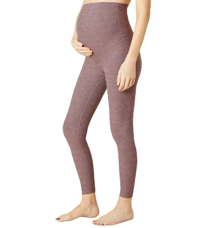 Beyond Yoga Spacedye Love the Bump Midi Maternity Leggings Silverberry Heather