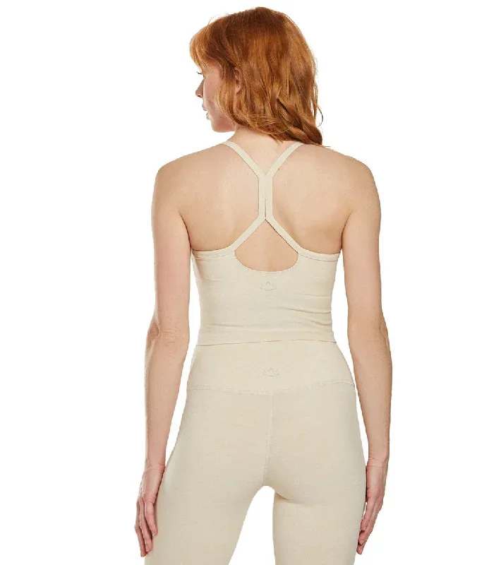 Beyond Yoga Spacedye Slim Racerback Cropped Tank Sandstone Almond