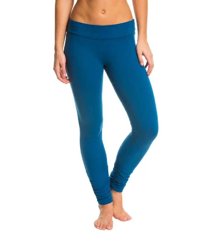 Beyond Yoga Women's Essential Gathered Yoga Leggings Mosaic Blue