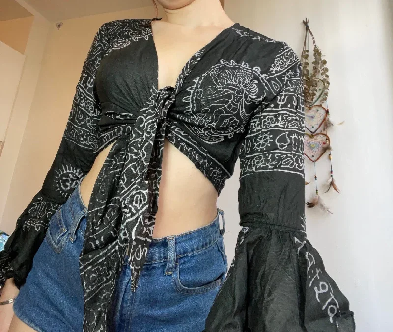 Black Wrap Deity Top