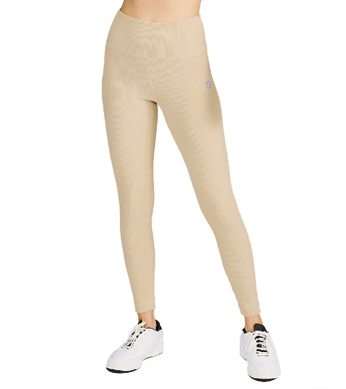 Cream Yoga Nancy Ribbed Legging Stone