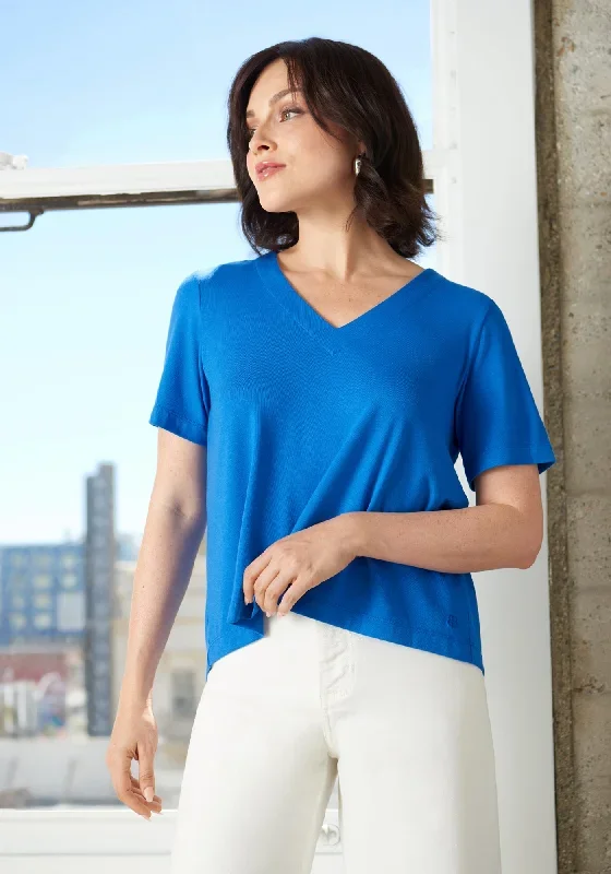 Essential V-Neck Short Sleeve (Sapphire)