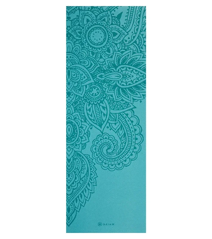 Gaiam 5mm Printed Yoga Mat Paisley Frost