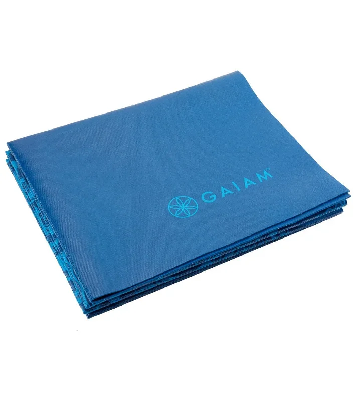 Gaiam Foldable Blue Sundial Printed Yoga Mat 68 2mm Blue Sundial