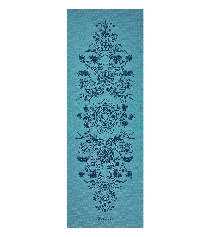 Gaiam Premium Reversible Yoga Mat 6mm Metallic Athenian Ink