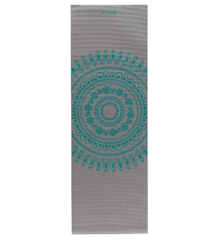 Gaiam Teal Marrakesh Printed Yoga Mat Long & Wide 78 6mm