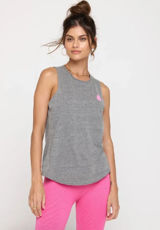 Hamsa Jade Muscle Tank / Heather Grey