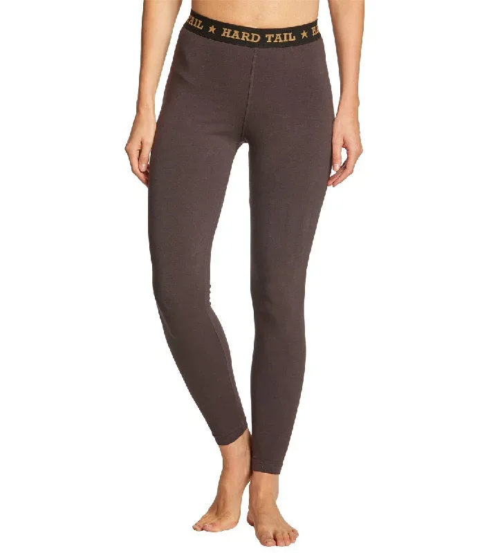 Hard Tail Logo Yoga Leggings Raven