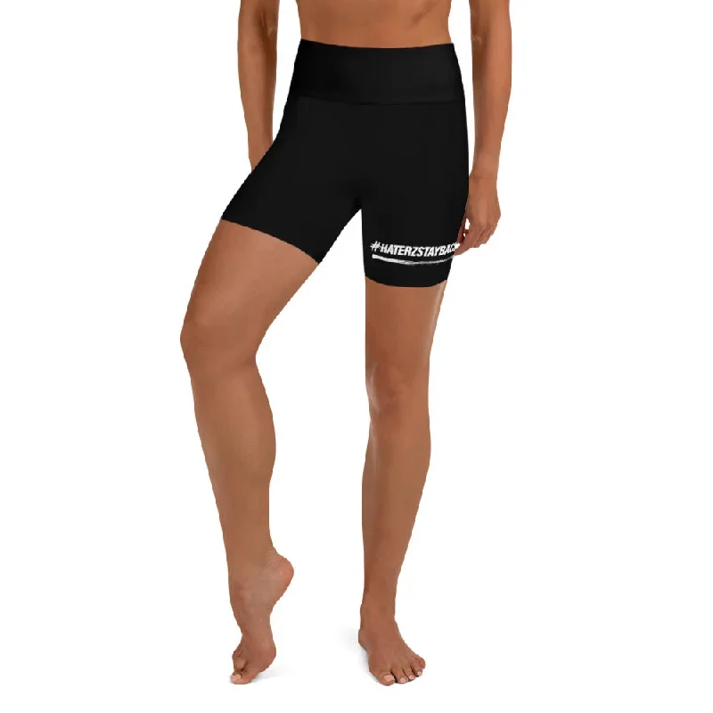 #HaterzStayBack Women's Yoga Shorts (Black)