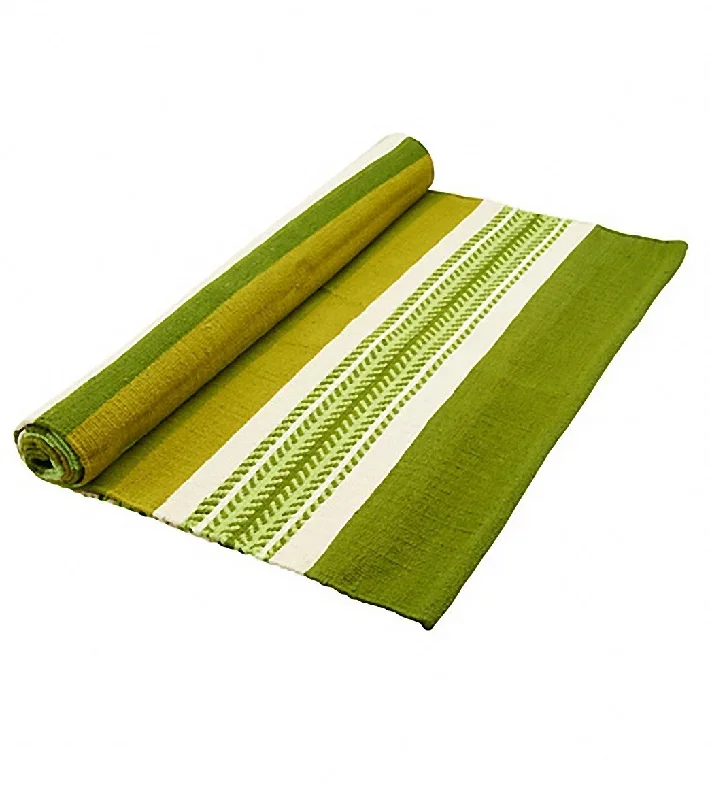 Hugger Mugger Cotton Yoga Rug 74 3mm Wasabi