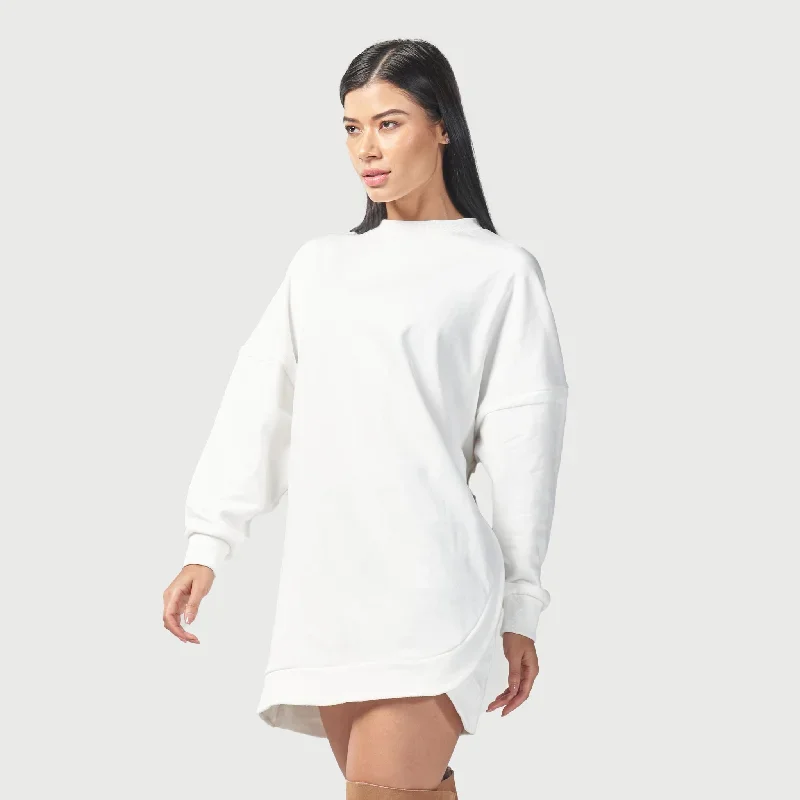 Infinity Relaxed Fit Dress - Blanc De Blanc