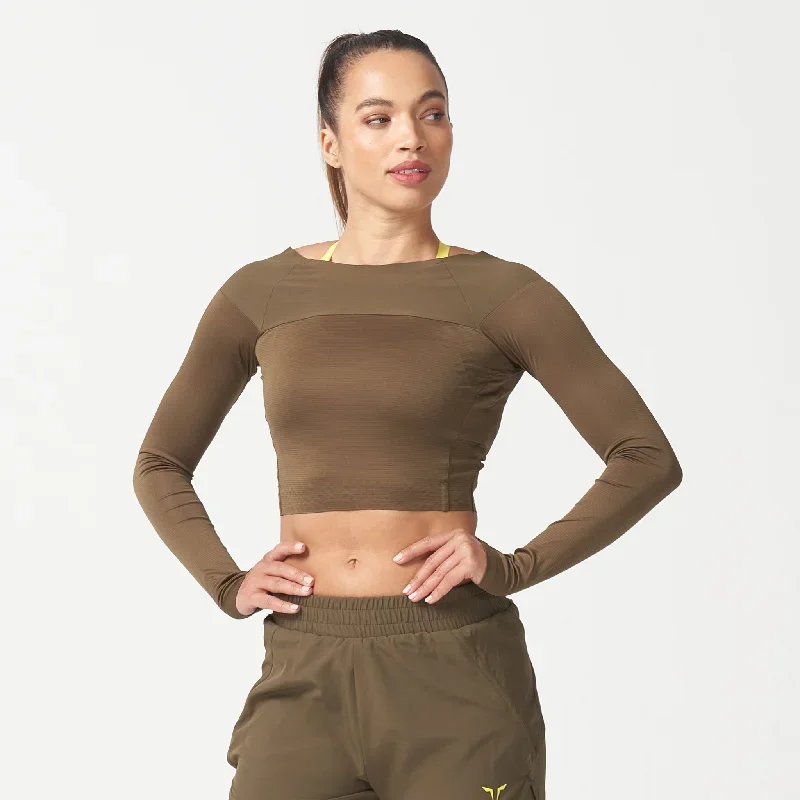 LAB360° Impact Crop Top - Dark Olive