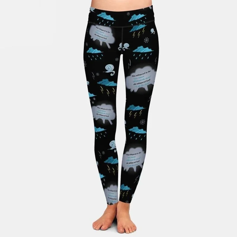 Ladies 3D Storm Digital Printed Leggings