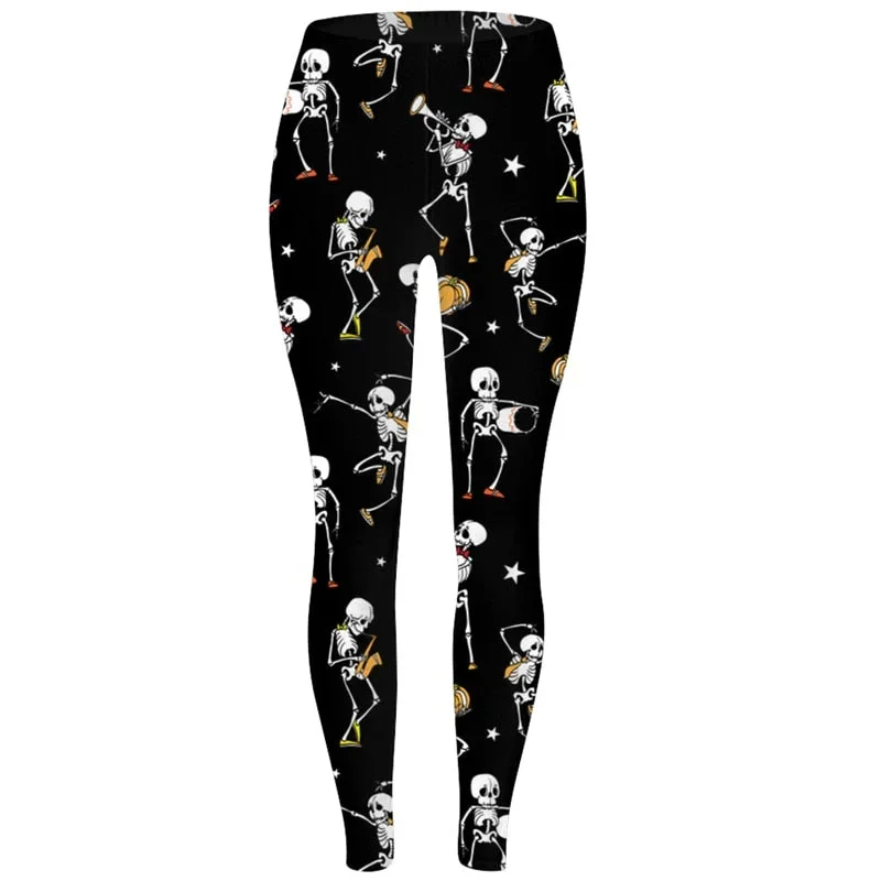 Ladies Assorted Soft Brushed Halloween Leggings