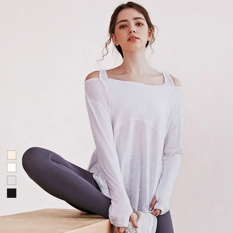 Long Sleeve Loose Yoga Shirts