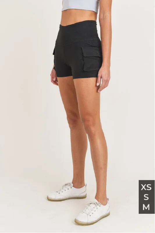 Mono B Cargo Utility Hybrid High Waist Shorts APH3108