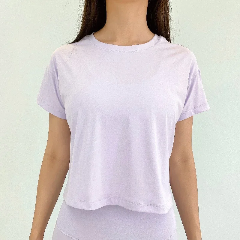 Crop Basic T - Lavender Dream