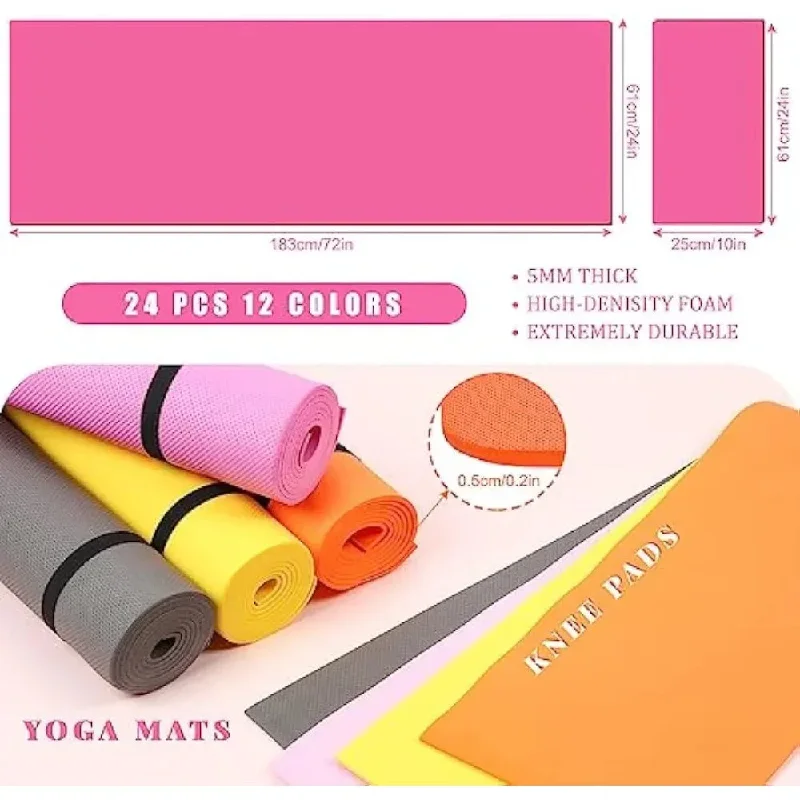 new-nuanchu-24-pieces-yoga-mats-set