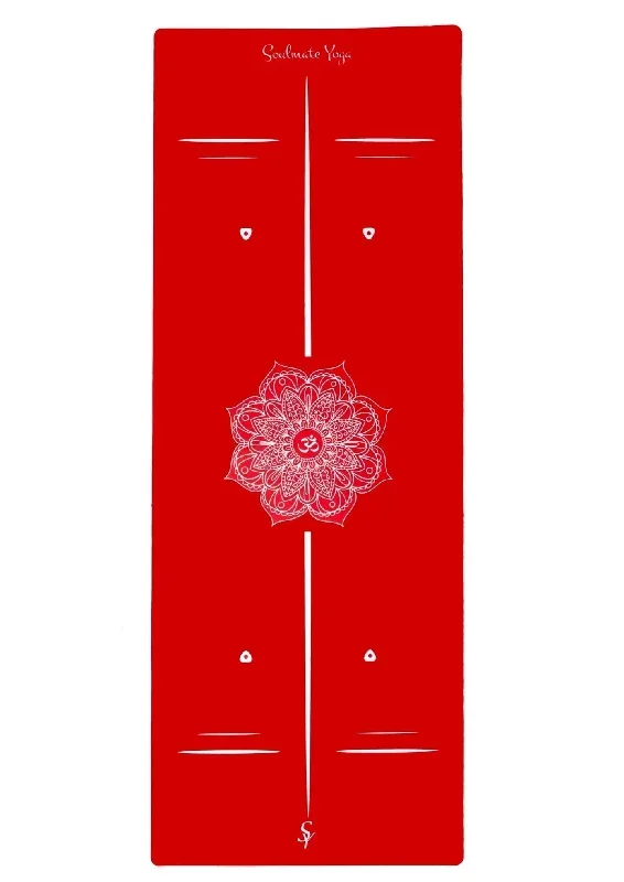 Non Slip Eco Friendly Soulmate Yoga Mat Red