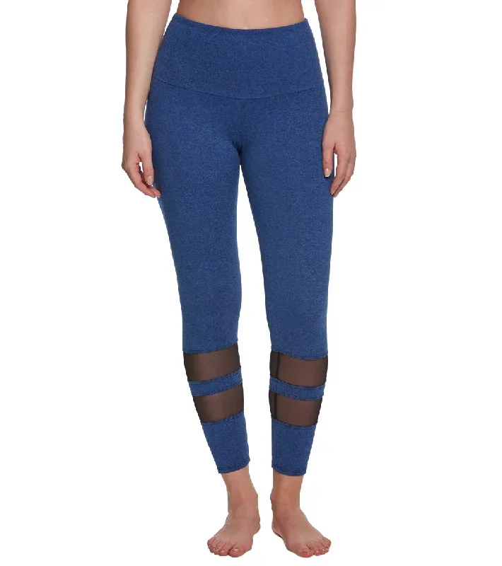 Onzie 7/8 Racer Yoga Leggings Moonlight Blue/Back Mesh