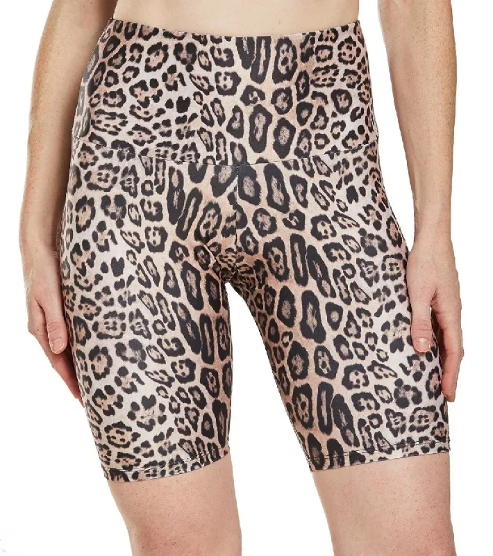 Onzie High Rise Bike Shorts Leopard