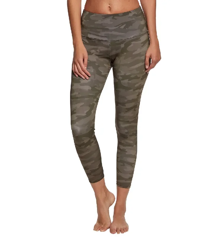 Onzie High Waisted Basic 7/8 Yoga Leggings Moss Camo