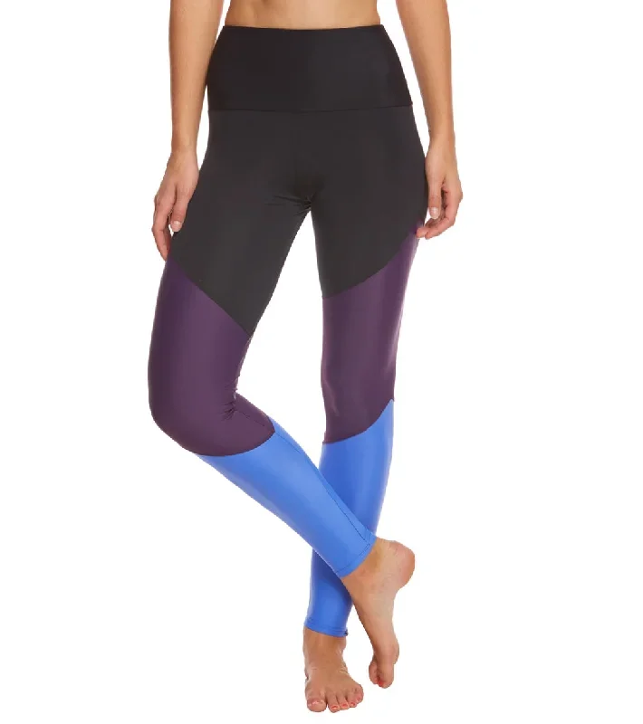 Onzie High Waisted Track Yoga Leggings Dhalia Combo