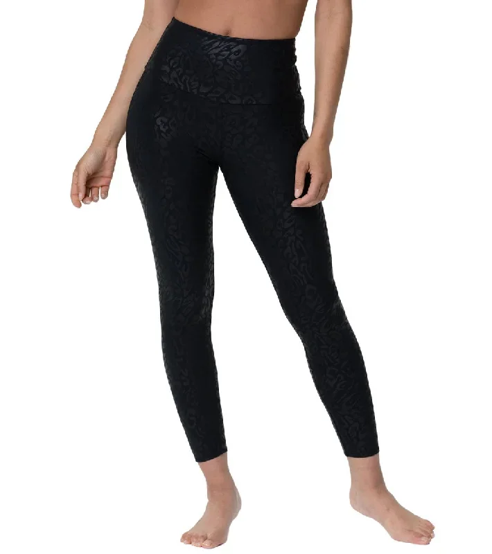 Onzie Printed Foil 7/8 Yoga Leggings Night Leopard