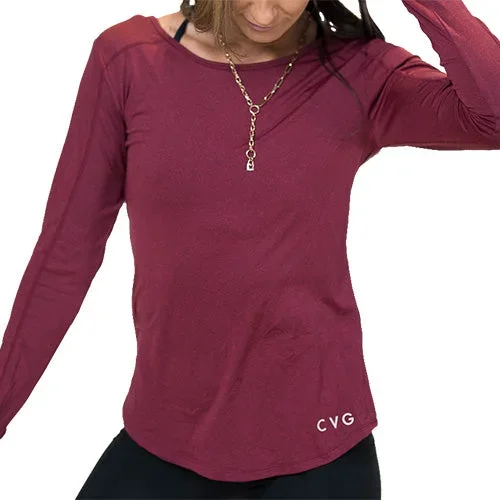 Performance Long Sleeve Shirt | Pomegranate