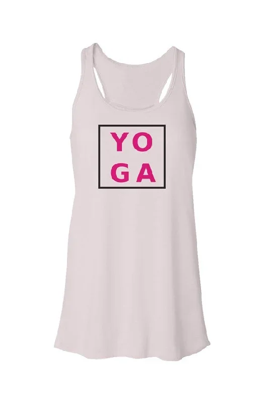 Pink Flowy YOGA Racerback Tank