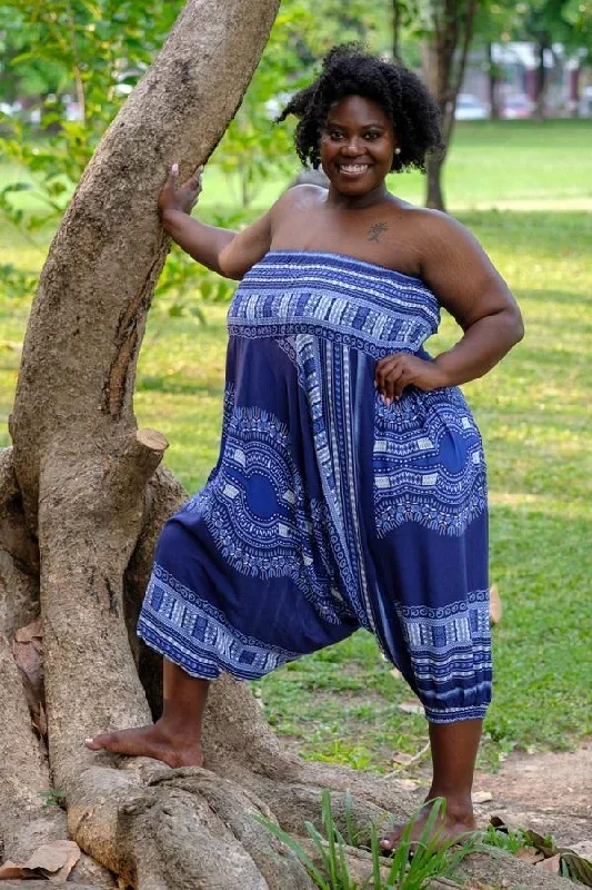 Plus Size Blue Thai Hippie Pants