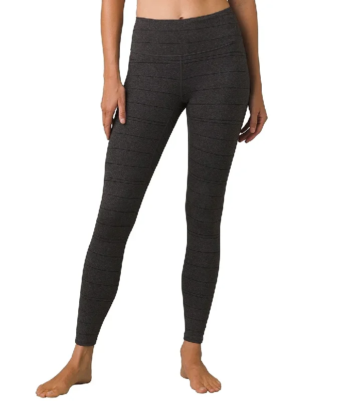 prAna Transform High Waisted Yoga Leggings Charcoal Stripe