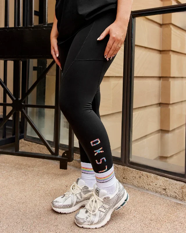 Rep Full Length Leggings - Black-Kaleidoscope