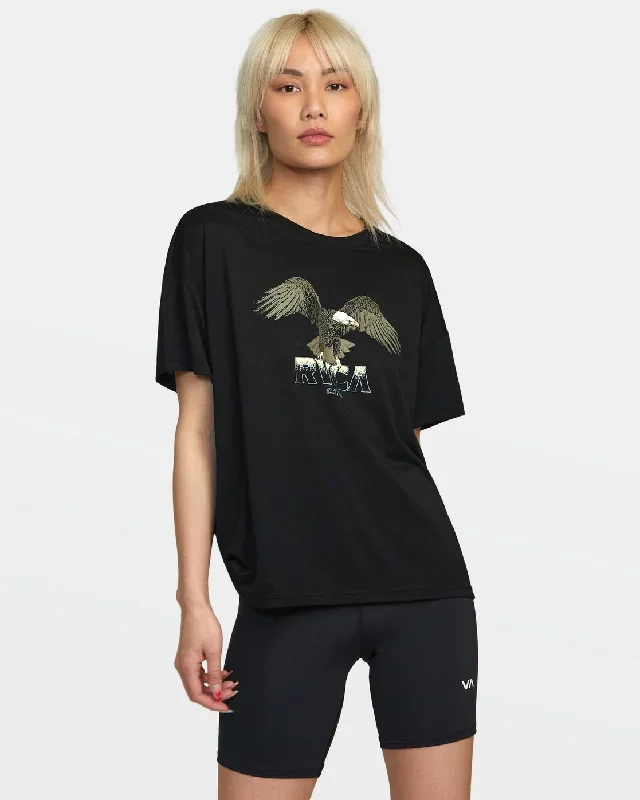 RVCA Eagle Technical Oversized T-Shirt - Black