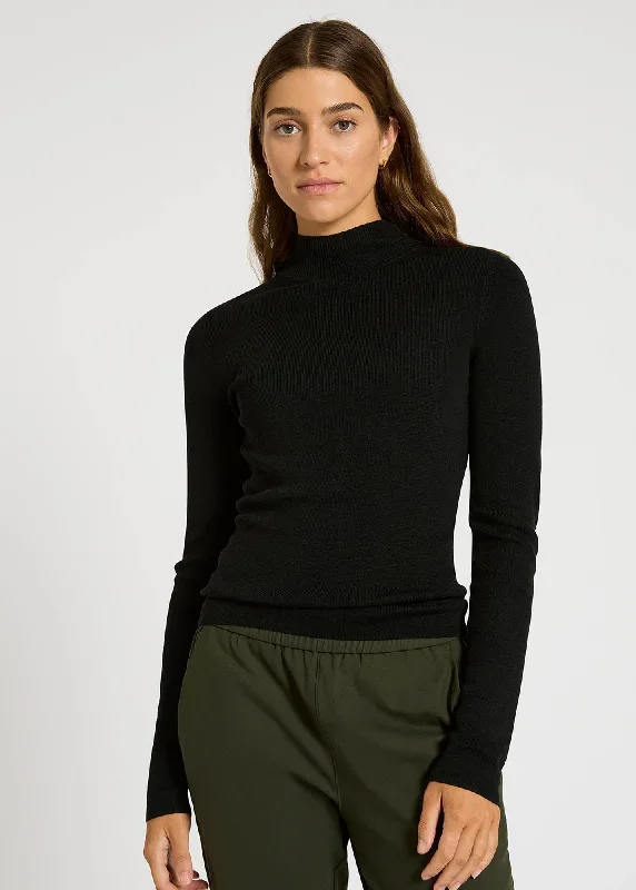 Snug Knit Mock Neck Long Sleeve