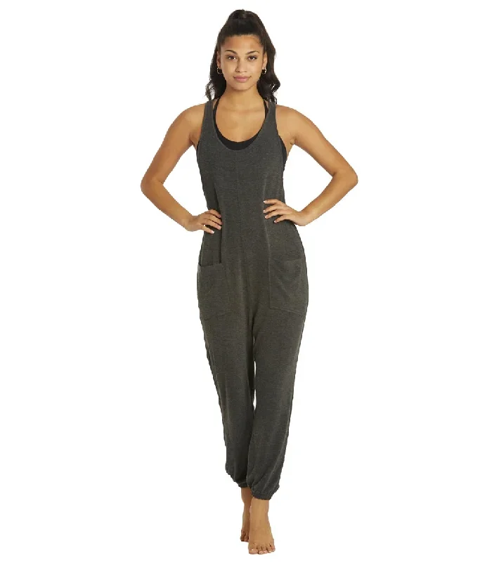 Spiritual Gangster Hacci Jumpsuit Heather Vintage Black