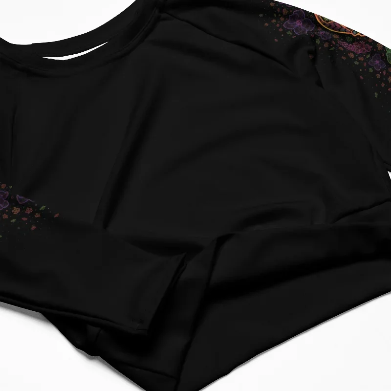 Sugarskull Recycled long-sleeve crop top