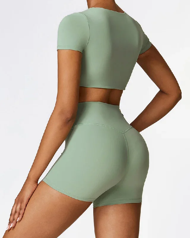 Short Sleeve Shorts Green